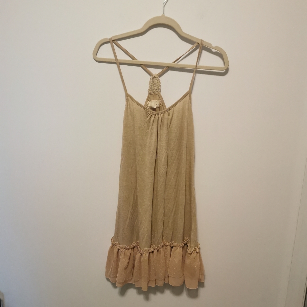 A'REVE | racer backs dress with lace and ruffle hem size L